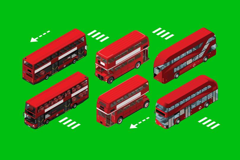 Image showing city mapper red buses